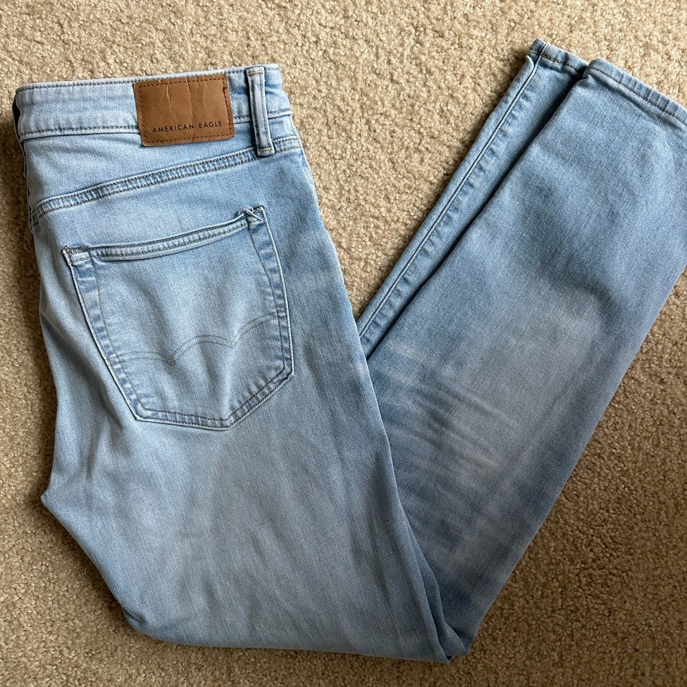 American Eagle Outfitters Light Blue Men's Jeans- Airflex+ Athletic Fit